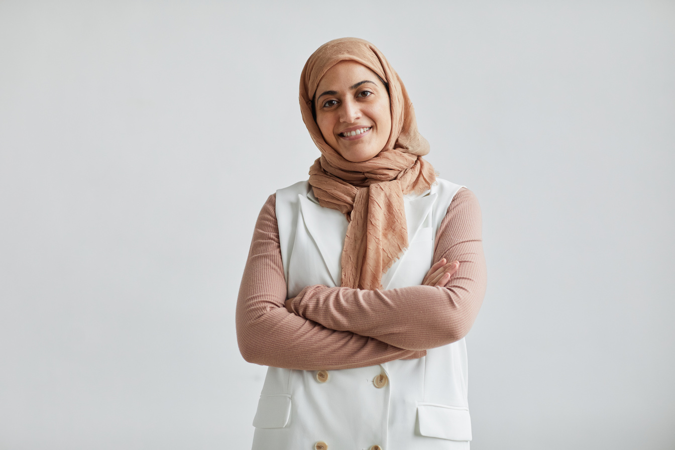 Smiling Woman Wearing Hijab